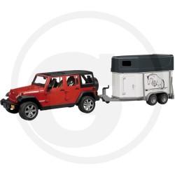 1:16 JEEP Wrangler con remolque 1 caballo