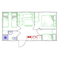 Mobil Home Villafranca 7x3,7  (25,90 m2)