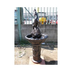 Fuente de resina Pedestal Caballo a dos patas