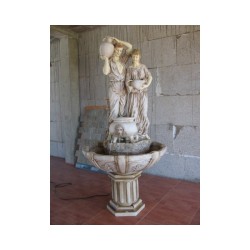 Fuente de resina Pedestal pareja con cátaro