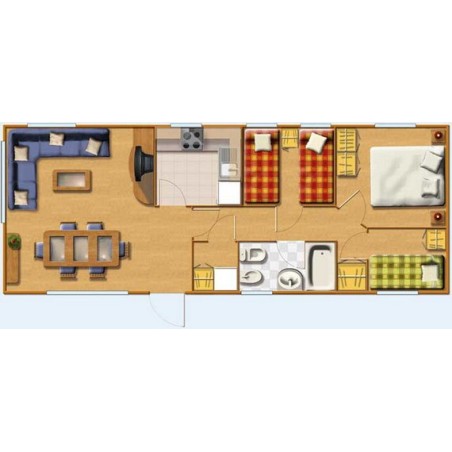 Mobil Home Cobrana 10,96 x 4,17  (45,70 m2)