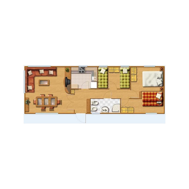 Mobil Home Posada 12,31x4,17 (51,30 m2) Mobil Home Posada 12,31x4,17 (51,30 m2)