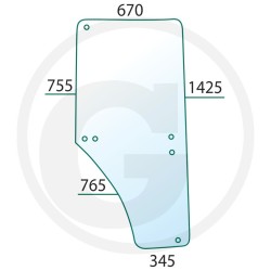 JOHN DEERE 6920SE - Luna puerta izquierda