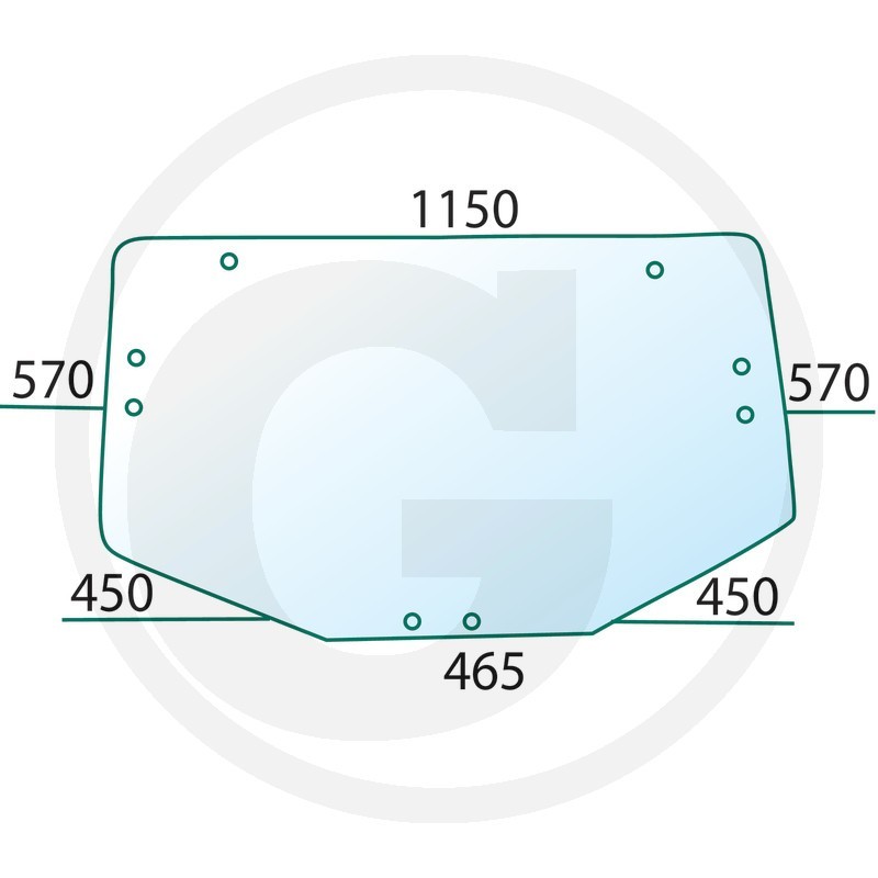 JOHN DEERE 6130 - Luna trasera