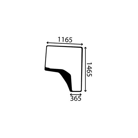 JOHN DEERE 8100 - Luna puerta derecha