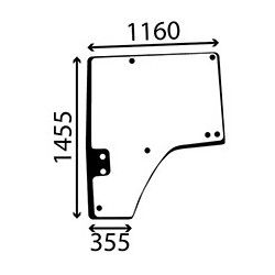 JOHN DEERE 8120 - Luna puerta izquierda