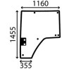 JOHN DEERE 7630 - Luna puerta izquierda