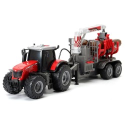 1:32 MASSEY FERGUSON 8737 con remolque forestal Radio Control