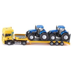 1:50 NEW HOLLAND camión plataforma con 2 NH 7070