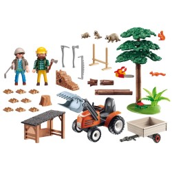 Playmobil: Granja Leñador con Tractor