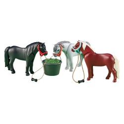 Playmobil: Ponis con comedero