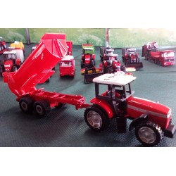 1:87 MASSEY FERGUSON 9240 con remolque volquete KRAMPE