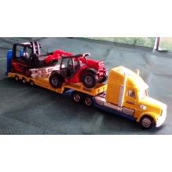 1:87 NEW HOLLAND camión plataforma con LINDE y MANITOU