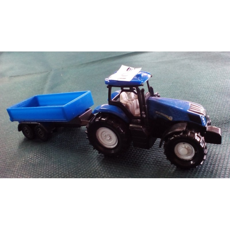 1:87 NEW HOLLAND T8.390 con remolque azul