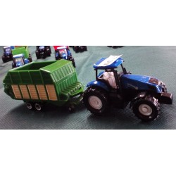 1:87 NEW HOLLAND T8.390 con remolque autocargador verde