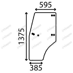 JOHN DEERE 5300N Cabina LOCHMANN - Luna puerta izquierda