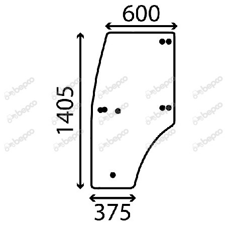 JOHN DEERE 5215F - Luna puerta izquierda