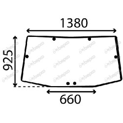 JOHN DEERE 7720 - Luna puerta izquierda