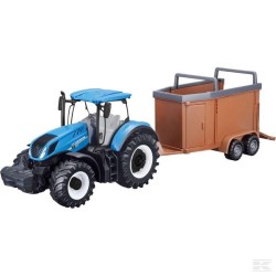 1:50 NEW HOLLAND T7.315 con remolque ganado