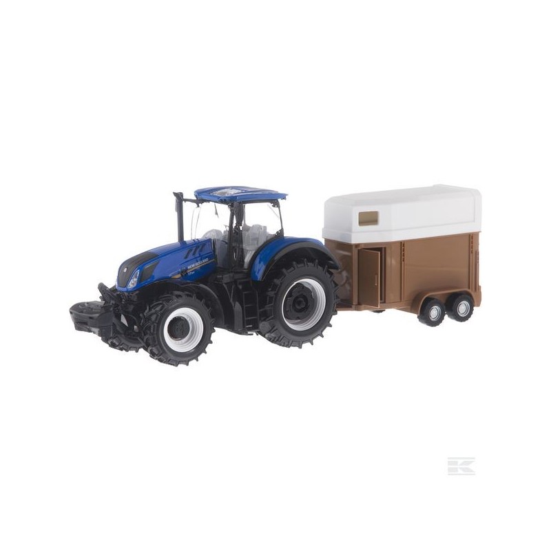 1:32 NEW HOLLAND T7.315 con remolque caballo