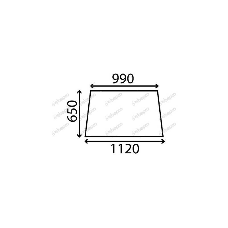 JOHN DEERE 1030 - Cristal trasero