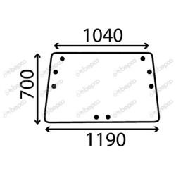 JOHN DEERE 1030 - Cristal trasero