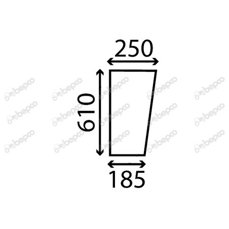 JOHN DEERE 1030 - Cristal delantero inferior iquierdo