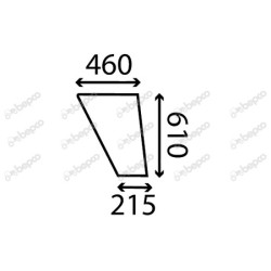 JOHN DEERE 1030 - Cristal puerta inferior derecho