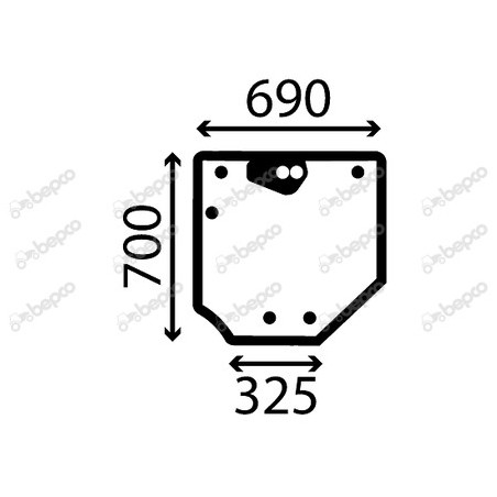 MASSEY FERGUSON 3425 F - Cristal trasero