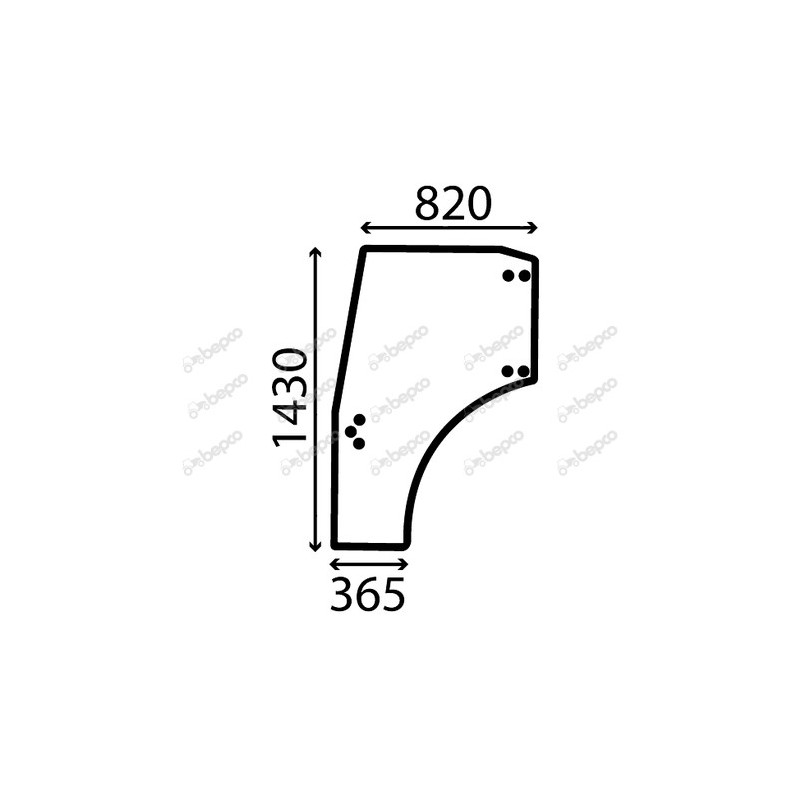 MASSEY FERGUSON 3425 F - Cristal puerta izquierda