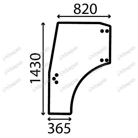 MASSEY FERGUSON 3425 F - Cristal puerta izquierda