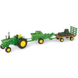 1:32 JOHN DEERE 4000 con empacadora y remolque