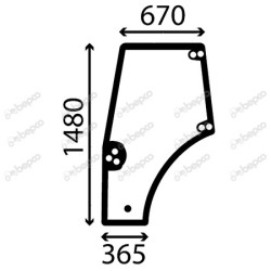 NEW HOLLAND TD5010 - Luna puerta izquierda