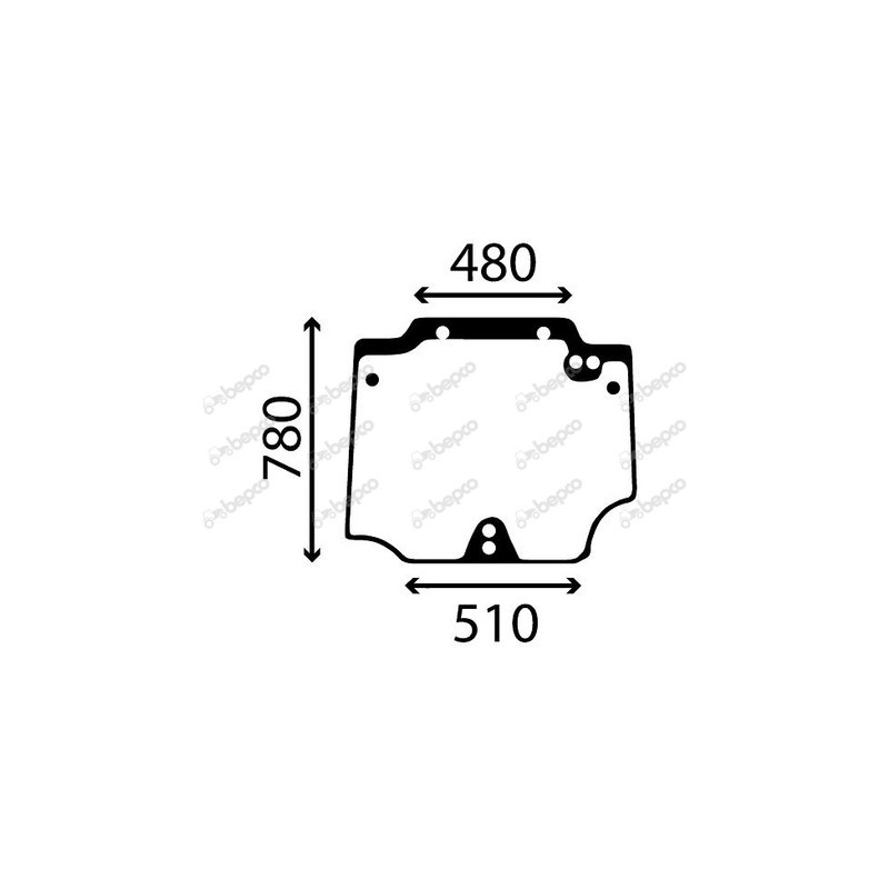 NEW HOLLAND TN55V - Luna trasera