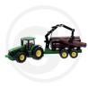 JOHN DEERE 8430 con remolque forestal.