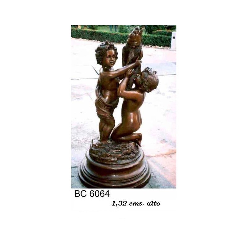 Fuente de bronce Dos niños y surtidor