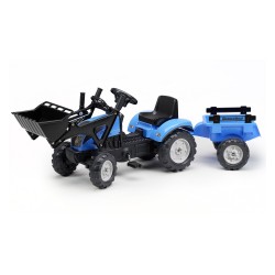 3:09 TRACTOR LANDINI POWERMONDIAL 110 + REMOLQUE + PALA DELANTERA MOBIL, 162 CMS DE LARGO. + 2 AÑOS