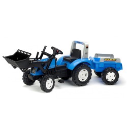 4:09 TRACTOR LANDINI 115 + REMOLQUE, FUNCIONA CON PEDALES, INCLUYE PALA DELANTERA MOBIL , 191 CMS DE LARGO, EDAD + 3 AÑOS