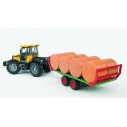 1:16 JCB Fastrac 3220 con remolque 8 rulos