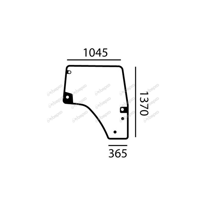 SAME Explorer3 85 E COM3 - Luna puerta derecha