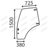 SAME Fortis 120.4 - Luna puerta izquierda