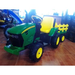 6:09 JOHN DEERE con remolque 12V Motor eléctrico con Ruedas de Goma