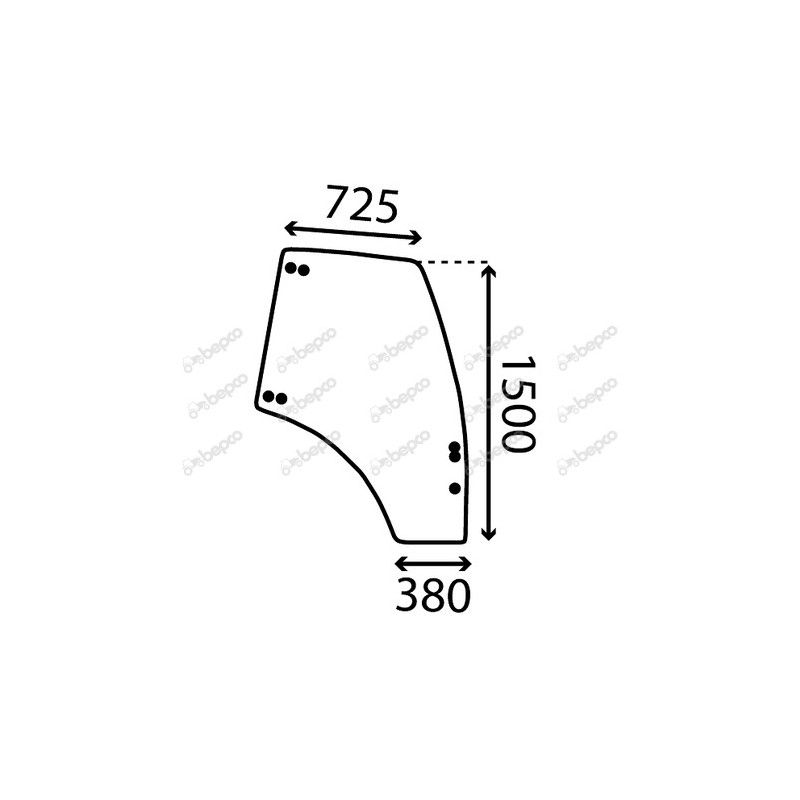 SAME Iron 115 DCR Continuo - Luna puerta derecha