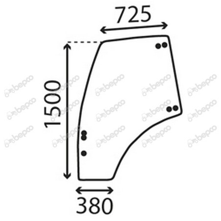 SAME Iron 115 DCR Continuo - Luna puerta izquierda