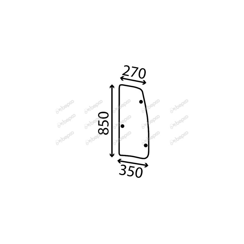 SAME Iron3 190 DCR - Luna lateral izquierda