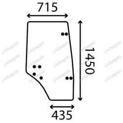 SAME Laser3 140 - Luna puerta derecha