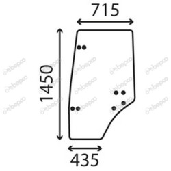 SAME Laser3 140 - Luna puerta izquierda