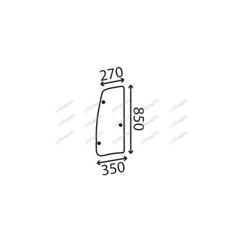 SAME Rubin 120 - Luna lateral derecha