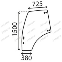 SAME Rubin 120 - Luna puerta izquierda