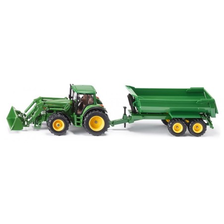 1:32 JOHN DEERE 6820 con pala y remolque basculante